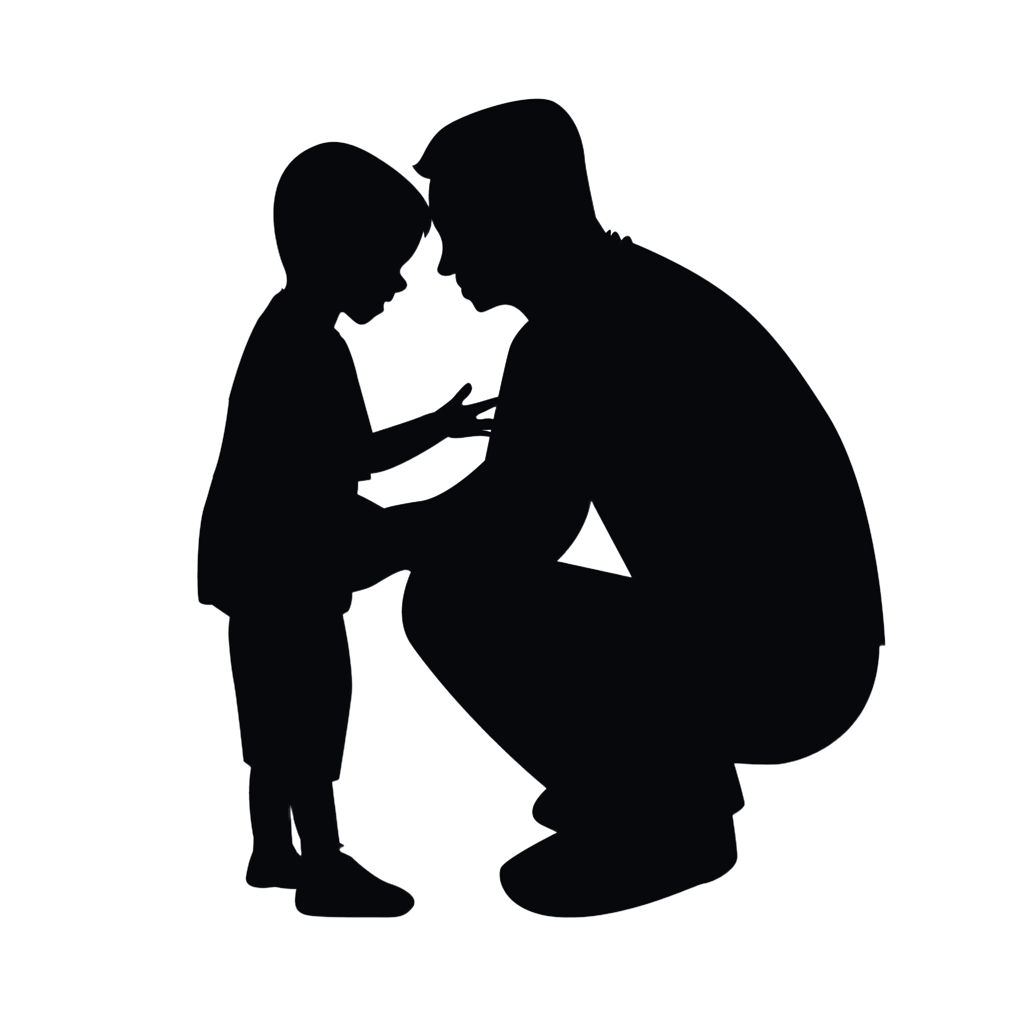 parent and child silhouette